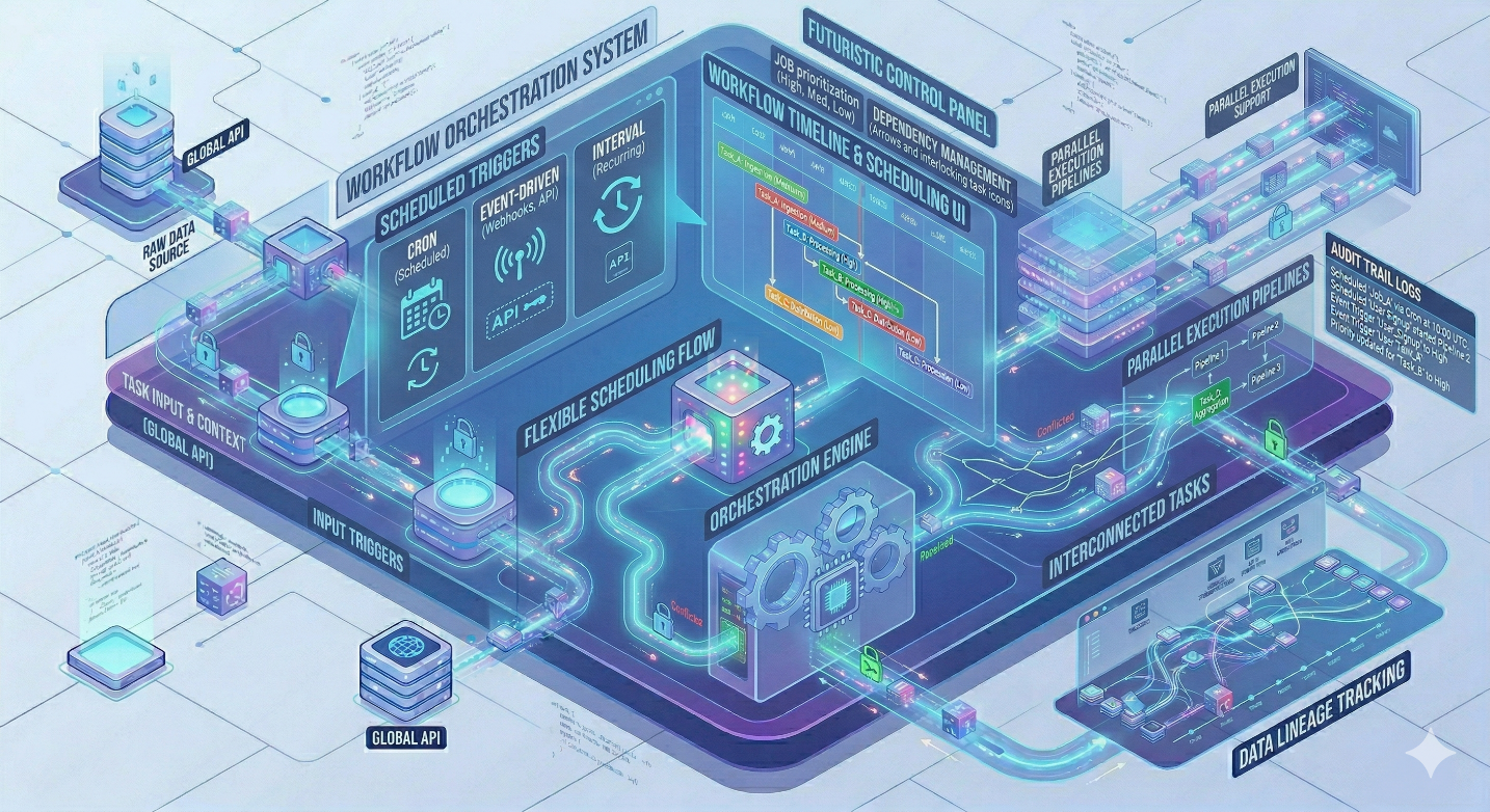 Ilustrasi penjadwalan dan orkestrasi